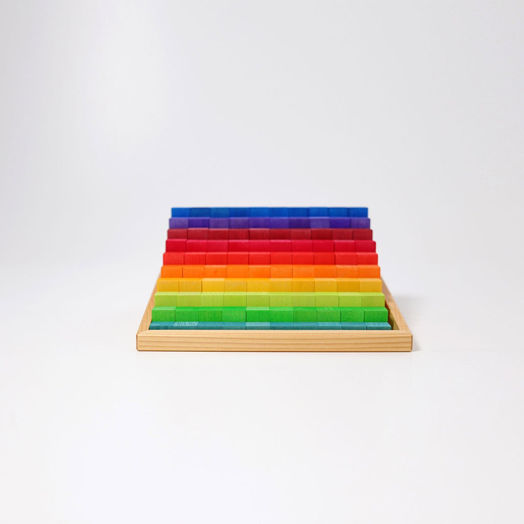 Grimm's Stepped Counting Blocks In Rainbow Colours 