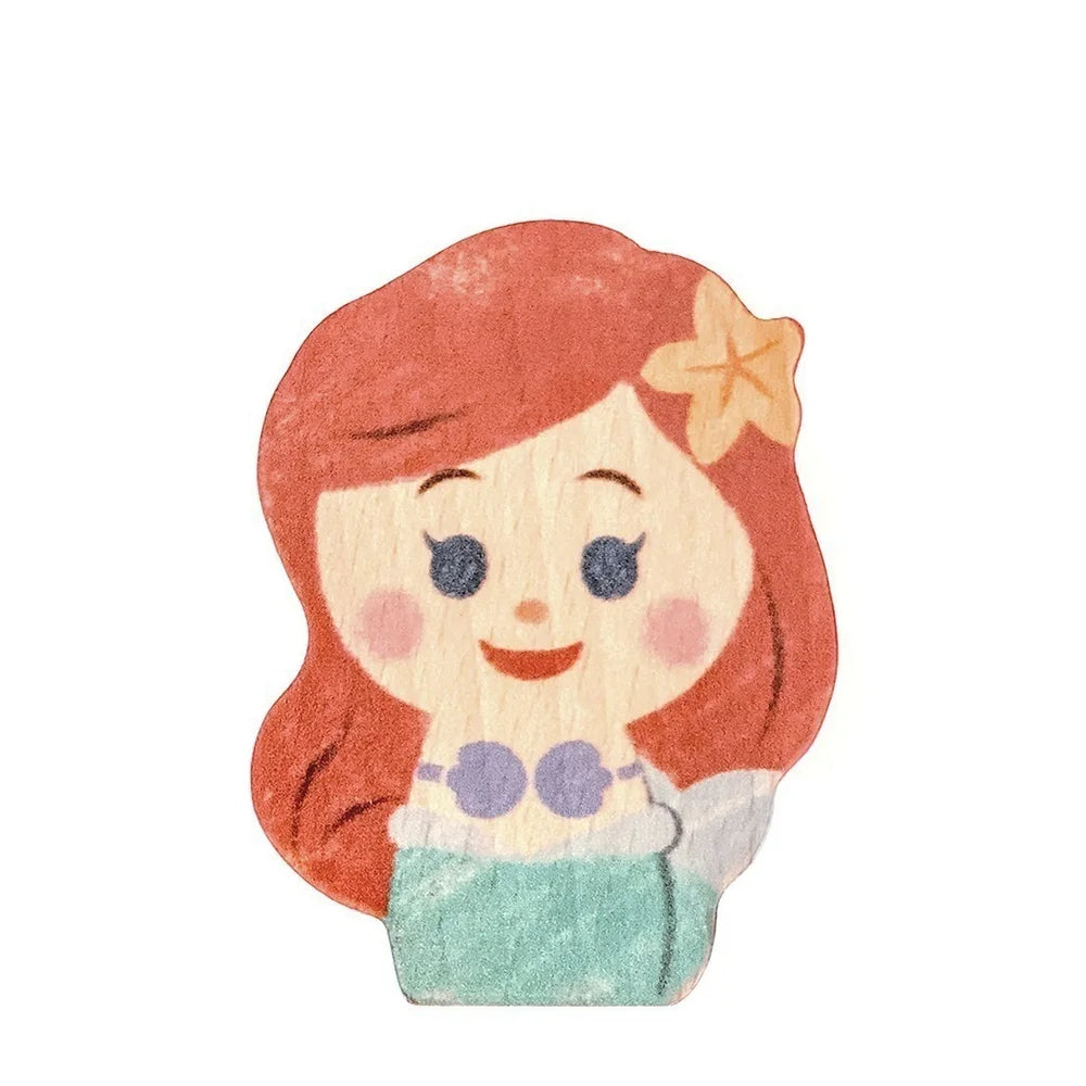 Disney Kidea Wooden Character Block Of Ariel From The Little Mermaid