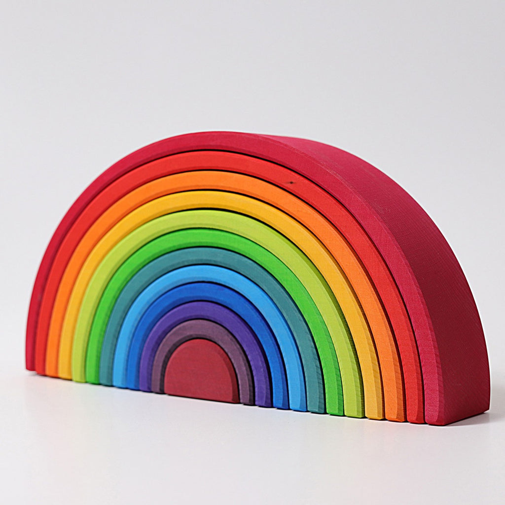 Grimes large wooden rainbow in classic rainbow colours 