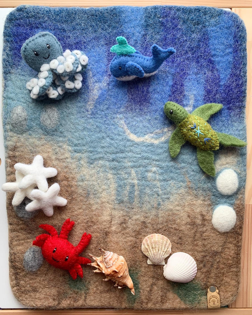 Felt ocean landscape play mat available from a small shop in Canada. 