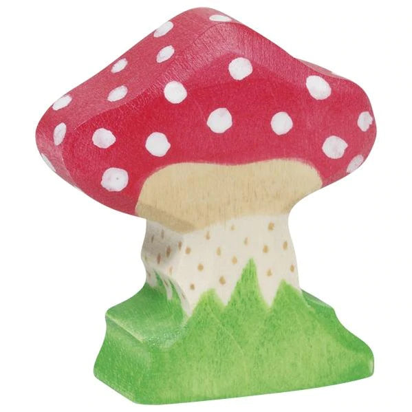 holztiger wooden toadstool mushroom toy