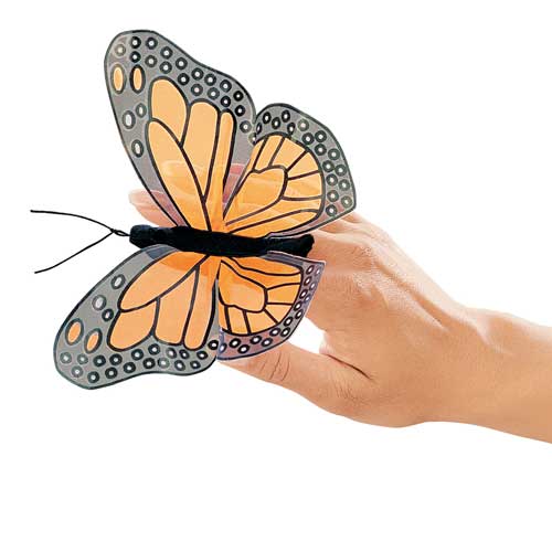 Monarch butterfly finger puppet